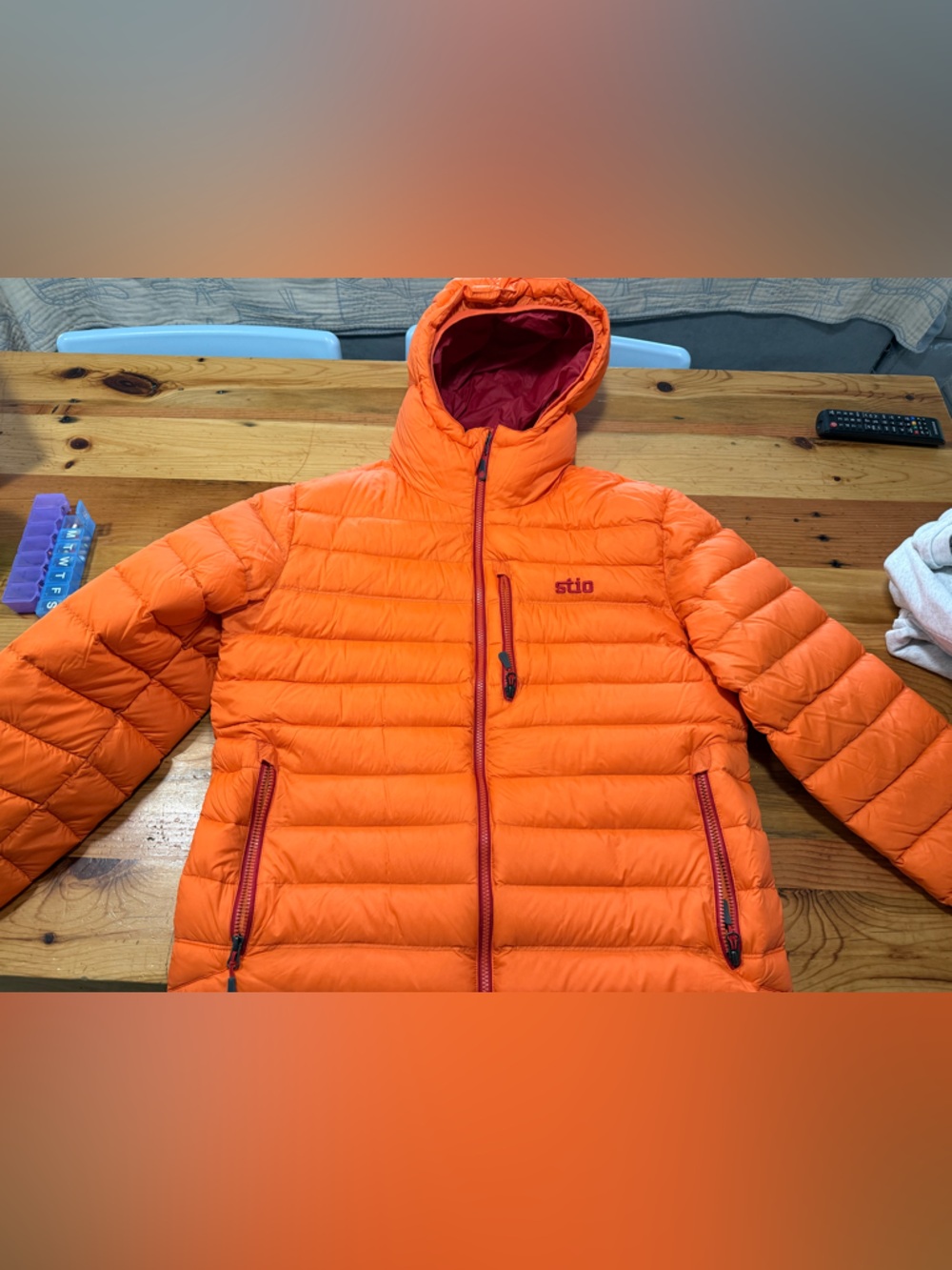 Stio Hometown Orange Puffer Jacket